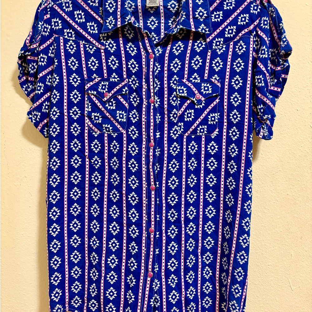 Wrangler Women’s Aztec Button-Up Shirt